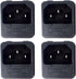 CESS Snap In AC Power Inlet with Fuse Holder - AC Black Socket (jcx) (4 PACK)...