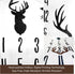 Baby Monthly Milestone Blanket Boy - Deer Newborn Month Blanket Neutral Personalized Shower Gift Woodland Nursery Decor Photography Background Pro...