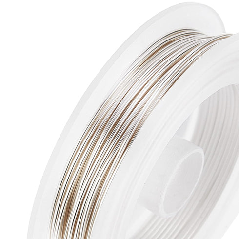 BENECREAT 18 Gauge Tarnish Resistant Copper Wire Silver Jewelry Beading Wire for Bracelet Necklace Jewelry Making, 33-Feet/11-Yard...