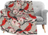 Red Cute Birds Cherry Flowers Soft Throw Blanket 40x50 inch Lightweight Warm Flannel Fleece Blanket for Couch Bed Sofa Travel Camping for Kids Adu...