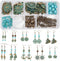 SUNNYCLUE 1 Box DIY 10 Pairs Bohemian Vintage Turquoise Dangle Earrings Set Retro Boho Ocean Theme Jewellery Making Kit Shell Seahorse Charms Holl...