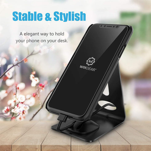 WixGear Cell Magnetic Phone Stand, Premium Phone Holder for iPhones, Android Smartphones & Mini Tablets –Sturdy Metal Phone Stand for Desk with Sm...