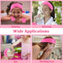 2Pcs Hot Pink Spa Headbands for Washing Face 4Pcs Wrist Washbands, Adjustable Skincare Headbands Make Up Headbands Face Wash Headbands...