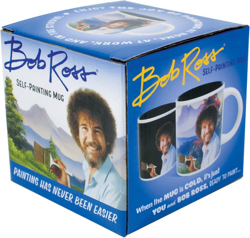 The Unemployed Philosophers Guild Bob Ross Heat Changing Mug - Add Coffee or Tea and a Happy Little Scene Appears - Comes in a Fun Gift Box...