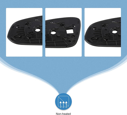 ECCPP Passenger Side Exterior Mirror Glasses, Right Side Rear View Mirror Glass Door Mirror Glass Replacement fit for 2013 2014 2015 2016 2017 201...