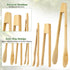 Bamboo Tongs, 3 Pcs Wooden Tongs Toaster Tongs Set Serving Tongs Reusable Wood Cooking Tongs Bamboo Cooking Utensils for Home Kitchen Picking Up T...