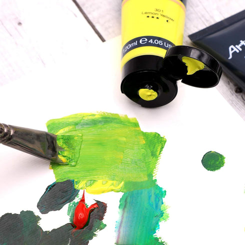 Artecho Black Acrylic Paint, Lamp Black Paint (120ml / 4.05oz) Tubes, Art Craft Paints for Canvas, Rock, Stone, Wood, Fabric, Art Supplies...