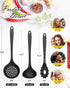 3 Pcs Silicone Kitchen Utensils Set, Soup Ladle-Pasta Fork-Slottede Spoon, Nonstick BPA Free High Heat Resistant Cooking Utensils for Mixing, Serv...