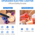 Electric Candle Lighter Plasma Arc Lighters with USB Rechargeable Battery Windproof & Flameless Retractable Head (Obsidian Black)...