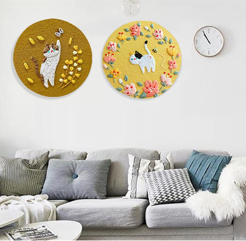 Mantouxixi Embroidery Starters Kit with Pattern & Instructionsfor Beginners, Cross Stitch Kits with Embroidery Hoops, Stamped Embroidery Cloth, Co...