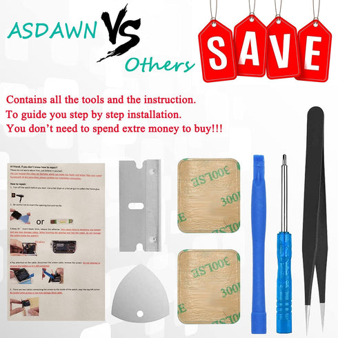 ASDAWN A1875 Battery Replacement Compatible with Apple Watch Series 3 42mm 3rd Generation A1875 A1850 with Repair Tool Set + Back Cover Adhesive...