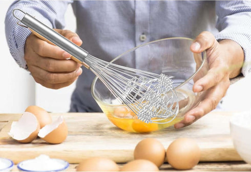 Stainless Steel Ultimate Rapid Balloon Whisk,Manual Eggbeater Hand Egg Mixer Spring Whisk Blender Stirring Beater Cream Frother Flour Stirrer for ...