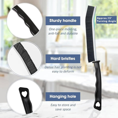 Crevice Cleaning Brush, 2024 New Multifunctional Gap Cleaning Brush Tool, Bathroom Gap Brush, Grout Cleaner Brush Hard Bristle Crevice Cleaning Br...