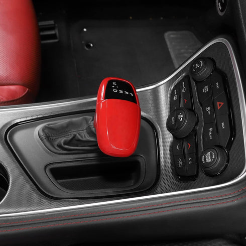 CheroCar for Dodge Gear Shift Knob Cover Trim Internal Accessories for 2015-2022 Dodge Challenger Charger ,for 2018-2022 Dodge Durango (Red)...