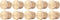 SharkBite 1 Inch Crimp Plug, Pack of 10, Brass Plumbing Fitting, PEX Pipe, PE-RT, UC520LF...