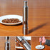 Salt and Pepper Grinder Set of 2,Stainless Steel Push Button Grinder Modern Design Thumb Grinder, for Black Pepper, Sea Salt and Himalayan Salt, S...