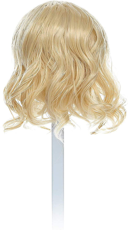 Reborn Wigs for Reborn Toddler Dolls Curly Short Blonde Hair Reborn Doll Wig Soft Wig Hair Golden Suit for Head Circumference 48cm 19 inch 24-28 i...