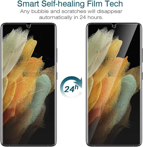 LK 3 Pack Screen Protector for Samsung Galaxy S21 Ultra, Self-Healing TPU Film, Anti-Scratch, No Bubble, Touch Sensitive, Support In-Display Finge...