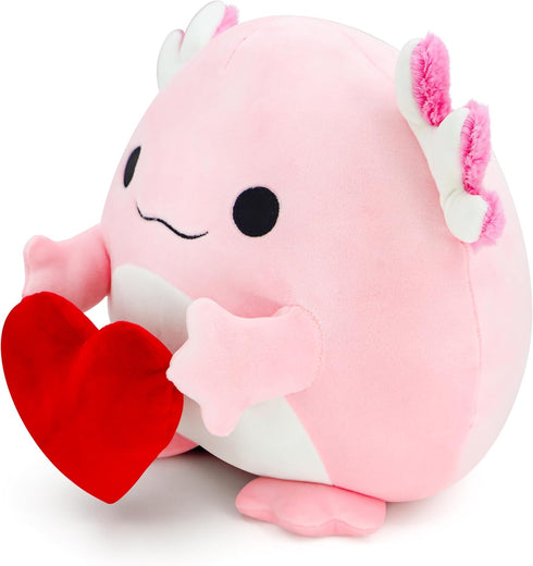 Axolotl Plush Animal, Love Heart Axolotl Plush Toy, Valentine's Day Gift for Girlfriend/Boyfriend 10.8IN(Love-Axolotl)...