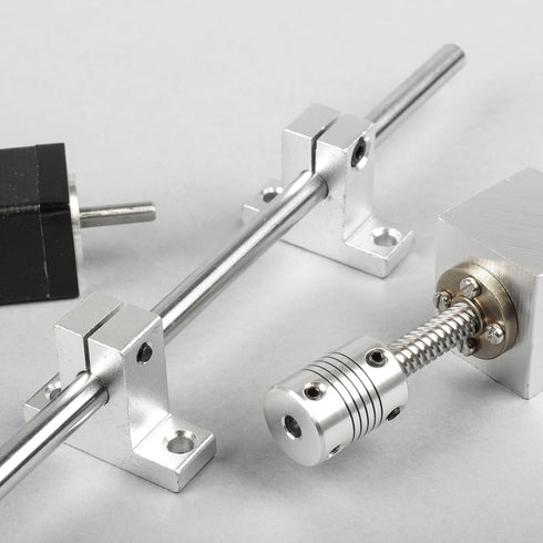 uxcell 4pcs SK12 Aluminum Linear Rod Rail Shaft Support for 12mm Diameter Shaft, Linear Motion Rail Guides Mounting Bracket for CNC Machine, 3D Pr...