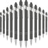 12 Pieces Ballpoint Pen with Stylus Tip, 1.0 mm Black Ink Metal Pen Stylus Pen for Touch Screens, 2 in 1 Stylus Ballpoint Pen (Gray and Silver)...
