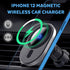 Aporia - Compatible for MagSafe Car Charger Apple iPhone +12 Mini Pro Max Plus | Phone Mount Charger for Magnetic Wireless Fast Qi Charging (Black...