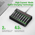 HiQuick Rechargeable AAA Batteries with 8 Bay Battery Charger,1.2V 1100Mah Low Self-Discharge Ni-MH AAA Batteries 16 Pack with Battery Charger for...