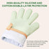 Silicone Oven Mitts and Pot Holders Heat Resistant Kitchen Green Oven Mits Mittens Set Ove Oven Gloves Original with Fingers for Grill BBQ Baking ...
