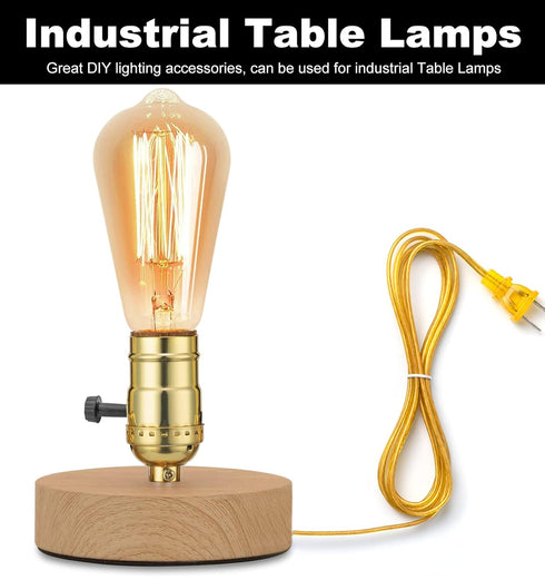 Lamp Repair Kit for Table Lamps and Floor Lamps, Lamp Rewiring Kit with 3 Way Lamp Socket Replacement, 12FT Cord and Essential Hardware, Lamp Part...