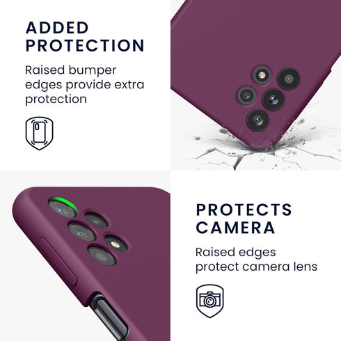 kwmobile Case Compatible with Samsung Galaxy A32 5G Case - TPU Silicone Phone Cover with Soft Finish - Bordeaux Violet...