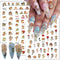 8 Sheets Angel Nail Stickers for Nail Art 3D Love God Cupid Nail Art Stickers Self-Adhesive Heart Rose Nail Supplies Cupid Angel Wings Flower Nail...