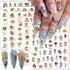 8 Sheets Angel Nail Stickers for Nail Art 3D Love God Cupid Nail Art Stickers Self-Adhesive Heart Rose Nail Supplies Cupid Angel Wings Flower Nail...