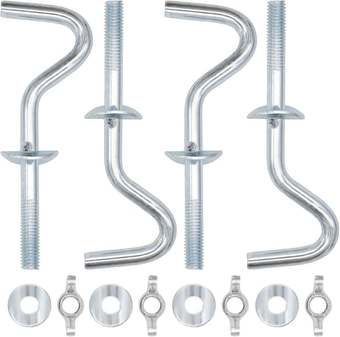 4 Packs Hammock Hooks Heavy-Duty Replacement Hooks Hammock Combo Hardware Kit Hammock Stand Replacement Hooks Fit 3/8 Inch Dia. for Home Patio Umb...