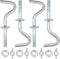 4 Packs Hammock Hooks Heavy-Duty Replacement Hooks Hammock Combo Hardware Kit Hammock Stand Replacement Hooks Fit 3/8 Inch Dia. for Home Patio Umb...