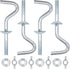 4 Packs Hammock Hooks Heavy-Duty Replacement Hooks Hammock Combo Hardware Kit Hammock Stand Replacement Hooks Fit 3/8 Inch Dia. for Home Patio Umb...