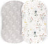Pobibaby - 2 Pack Premium Bassinet Sheets for Standard Bassinets - Ultra-Soft Jersey Knit, Stylish Floral Pattern, Safe and Snug for Baby (Wildflo...