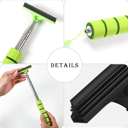3 PCS Side Mirror Squeegee,Car Mirror Squeegee,Retractable Car Rearview Mirror Wiper,Portable Car Cleaning Tool for Rainy Foggy Weather,Universal ...