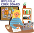 OWLKELA 14.6 X 11 Inch Cork Board Bulletin Board, Wall-Mounted Presentation, Message Notice Pin Board, Perfect for Office & Home Decor, School, Cu...
