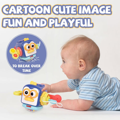 Montessori Busy Cube for Kids Baby Fidget Busy Board Sensory Travel Learning Toy for Children with Autistic Early Educational Learning Toys for Ba...