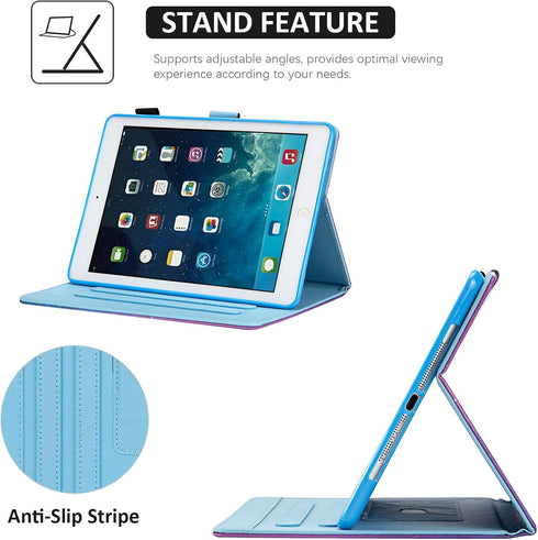 Dteck for iPad 6th/5th Generation Case 9.7" 2018/2017, Air 2/1 Case 9.7-Inch 2014/2013, Protective Folio Case with Stand/Auto Sleep Wake Function,...