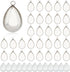 PH PandaHall 100pcs Bezel Pendant Blanks- 50pcs Drop Pendant Trays Photo Charms Cabochons Blanks with 50pcs Glass Cabochons Clear Dome for Wedding...