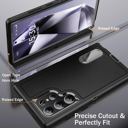 BaHaHoues for Samsung Galaxy S24 Ultra Case, Samsung S24 Ultra Phone Case with Built in Kickstand, Shockproof/DropProof Military Grade Protective ...