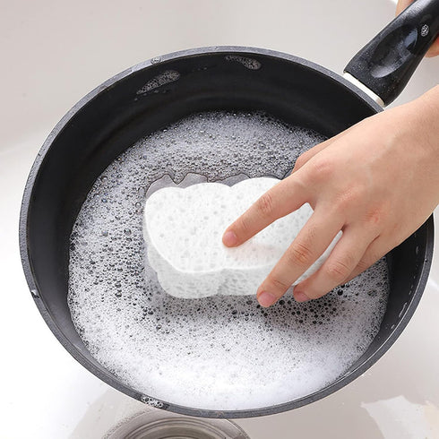 12pcs Premium Heavy-Duty Household Cleaning Sponges Scratch-Free, Multi-Purpose Dish Scrub Sponges Reusable for Home Kitchen Cookware Bathroom, Sa...