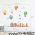 DECOWALL DA4-1406 Animal Train and Hot Air Balloons Kids Wall Stickers Wall Decals Peel and Stick Removable Wall Stickers for Kids Nursery Bedroom...