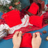 FASHEWELRY 50pcs Small Drawstring Velvet Bag 4.7x4 inch Jewelry Gift Pouches Red Party Wedding Favor for Candy Ring Dice Watch Packing Keepsakes...