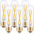 T10 Led Bulbs, 2W Dimmable Tubular Led Bulb,25 Watt Equivalent Edison Style Vintage LED Filament Light Bulb, E26 Long Tube Lamp, 2700K Woft Warm W...