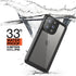 Inkolelo iPhone 13 Pro Waterproof Case, Full-Body Protector, Floating Strap IP68, 6.1 inch (2021) - Matte Black/Orange...