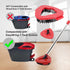Scrub Brush with Mop Base Floor Brush Head Compatible with Spin Mop 1 Tank System Deck Brush Floor Scrubber Brush Stiff Bristle Brush Cleaning Bru...