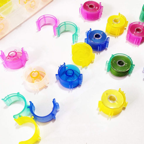 YEQIN 100 pcs/Pack Sewing Bobbin Small Clips Sewing Tool Clip Accessory Bobbin Holder Clips Colorful Thread Clips Holder Tool...