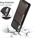 Vofolen Case for iPhone XR Case Wallet ID Slot Credit Card Holder Spring Pocket Scratch Resistant Dual Layer Protective Bumper Rugged TPU Rubber A...